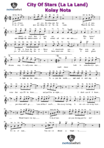 City Of Stars (La La Land) Keman, Piyano, Melodika, Flüt Notaları