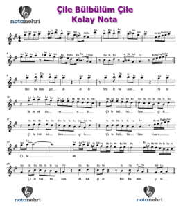 Çile Bülbülüm Çile Keman, Melodika, Ud, Flüt, Org Notaları