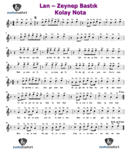Zeynep Bastık – Lan Keman, Piyano, Melodika, Flüt, Org Notaları