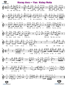 Koray Avcı – Yan Keman, Melodika, Org, Flüt, Bağlama Notaları